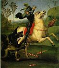 Raphael Canvas Paintings - Saint George and the Dragon